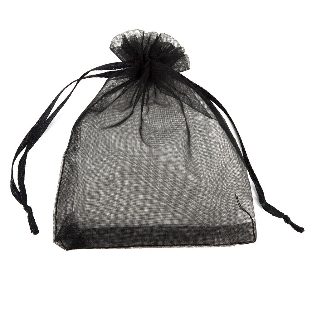Organza Zakje - Zwart - 10x15cm