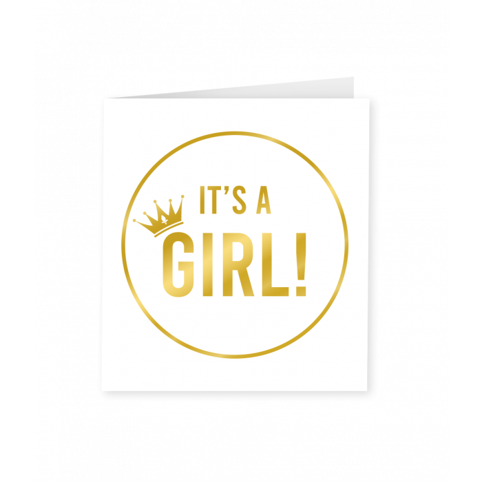 Wenskaart - it's a girl