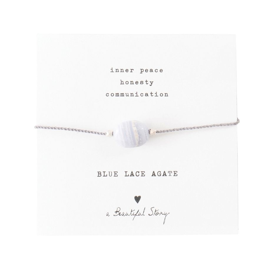 Gemstone Card - Blue Lace Agate