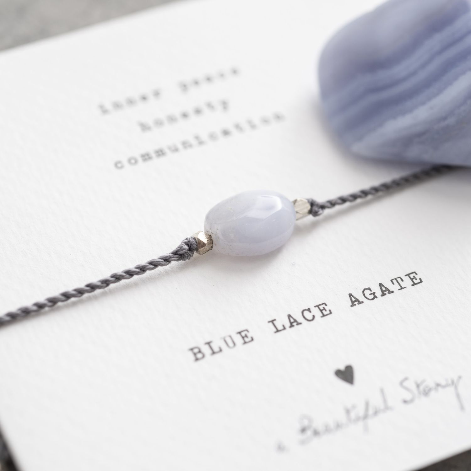 Gemstone Card - Blue Lace Agate