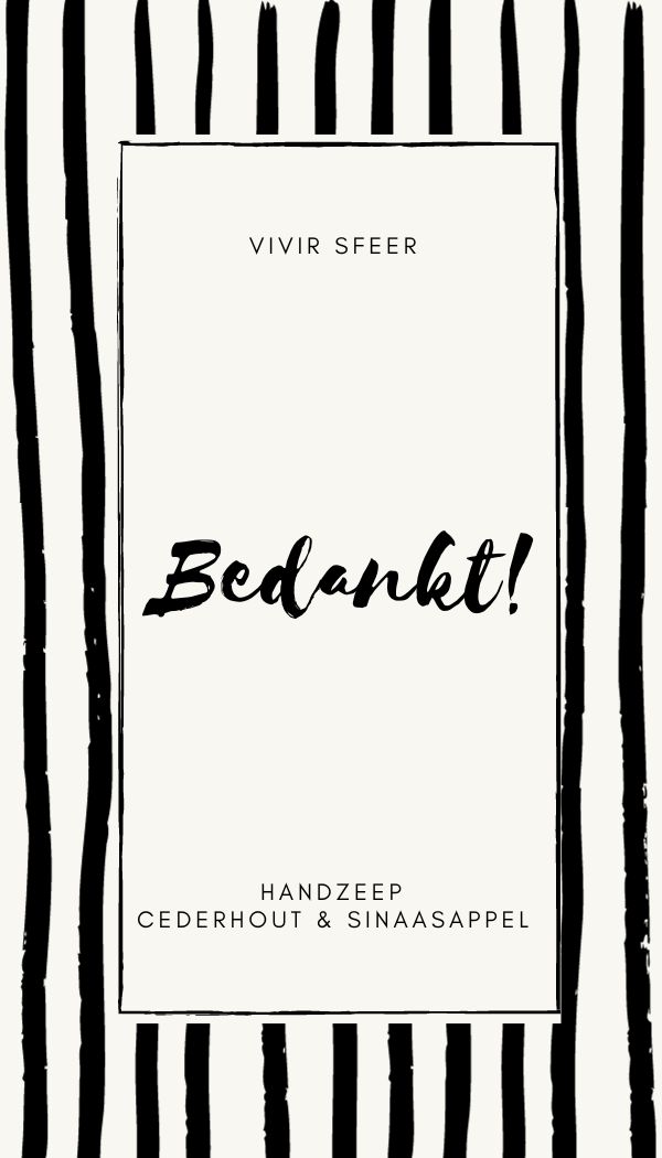Vivir Sfeer - Handzeep - Bedankt!