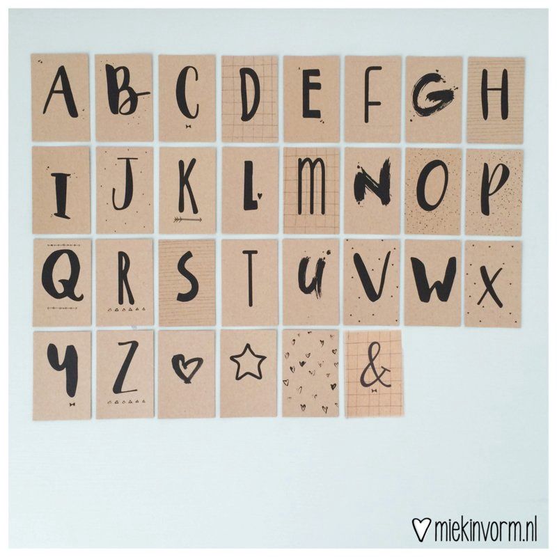 MIV - DIY Letterkaartjes - F