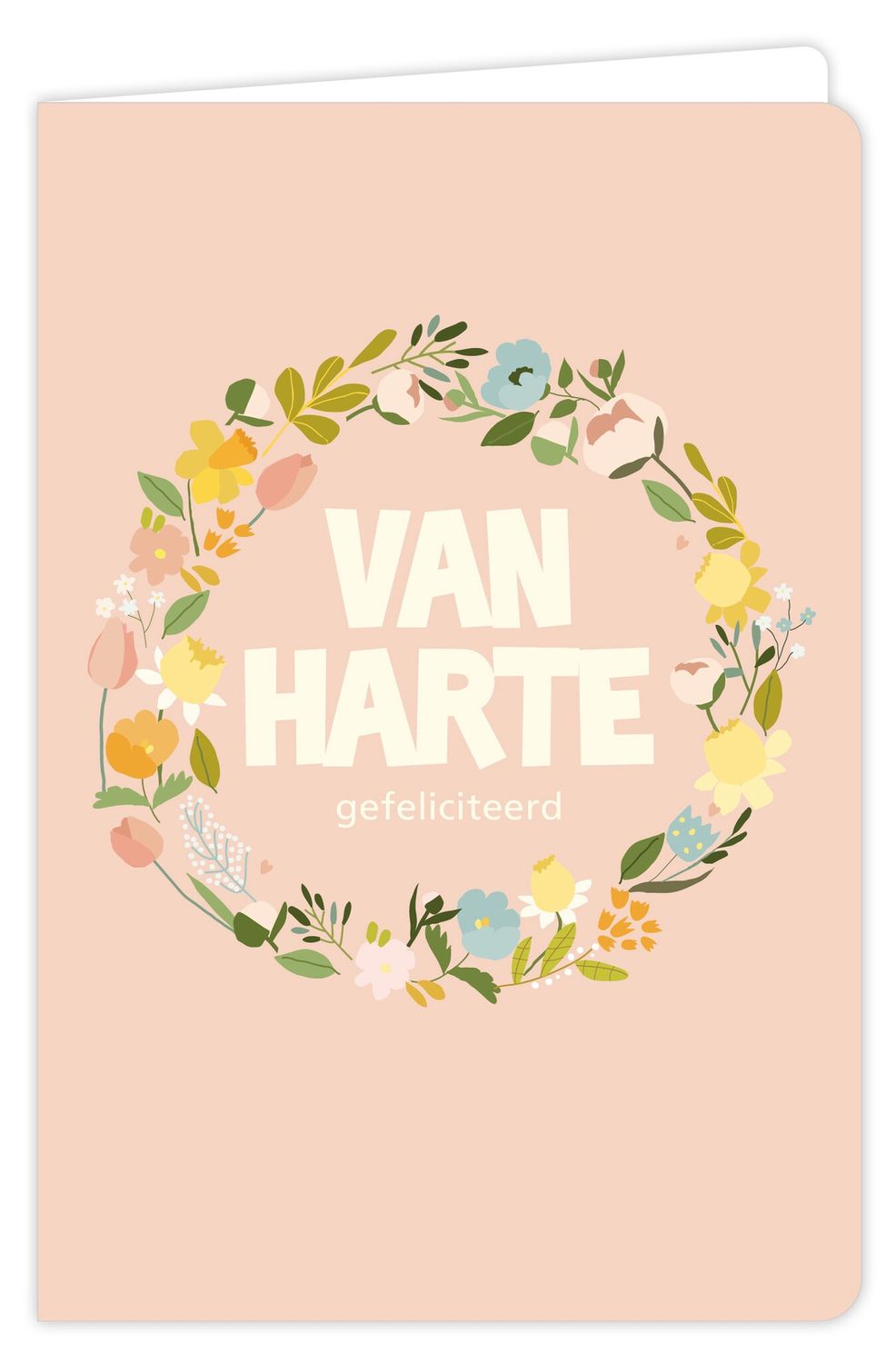 Wenskaart - Flow - Van Harte - Roze