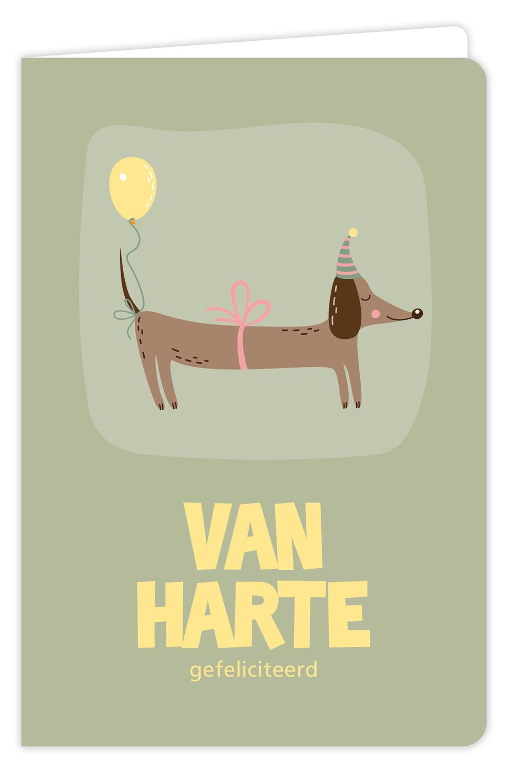 Wenskaart - Flow - Van Harte - Groen