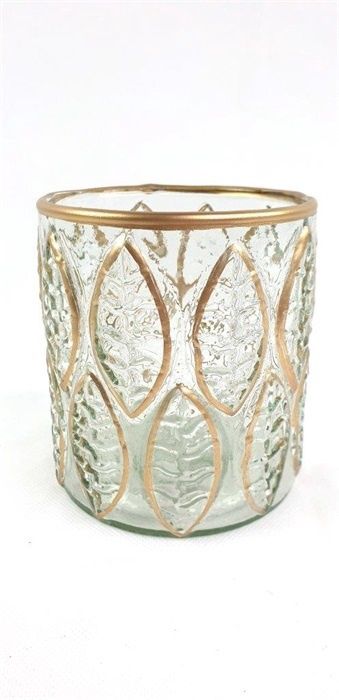 Mansion - Glass Cilinder Gold Inlaid