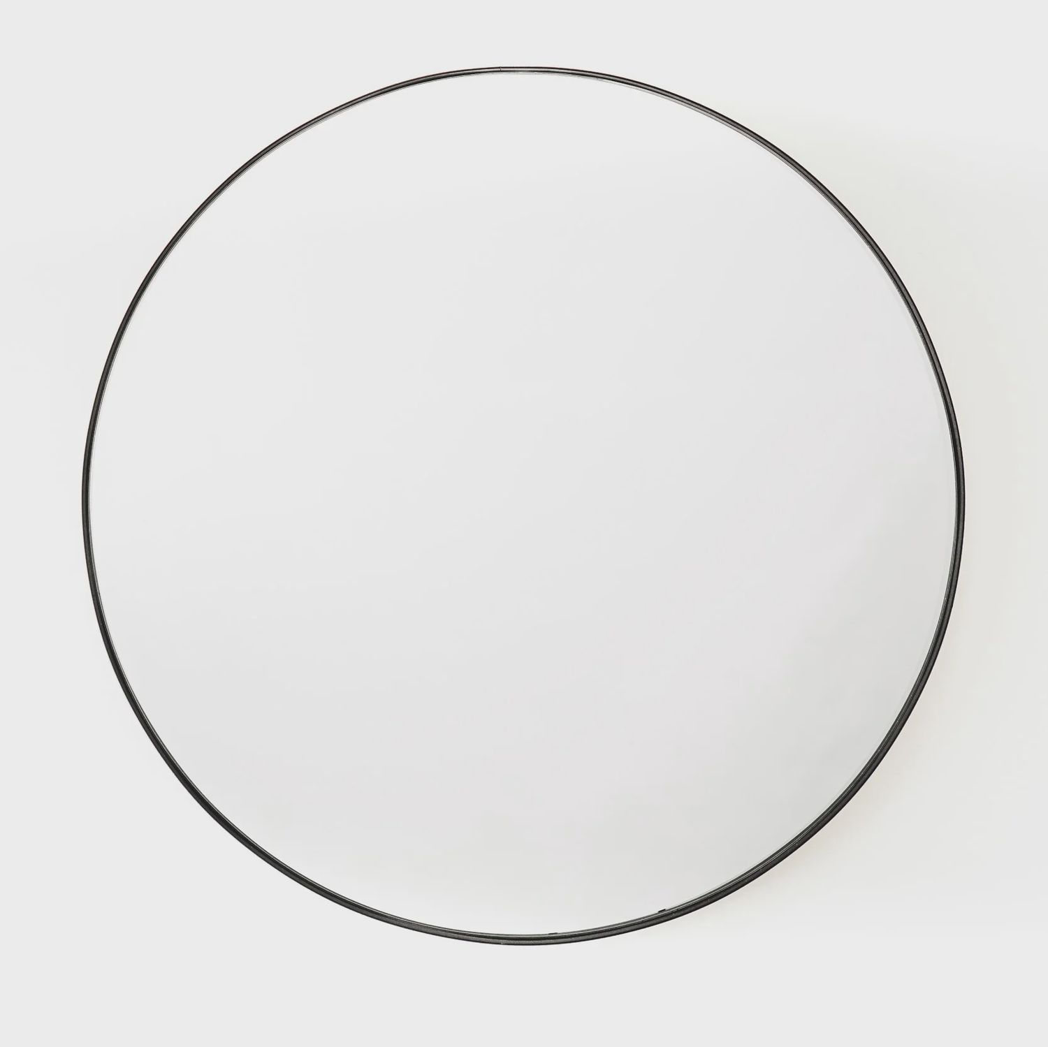 HV - Round Mirror Metal - Black - 80cm