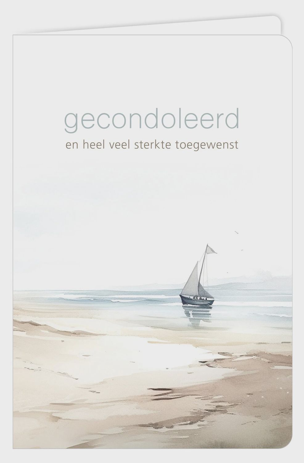 Wenskaart - Water - Gecondoleerd - Boot