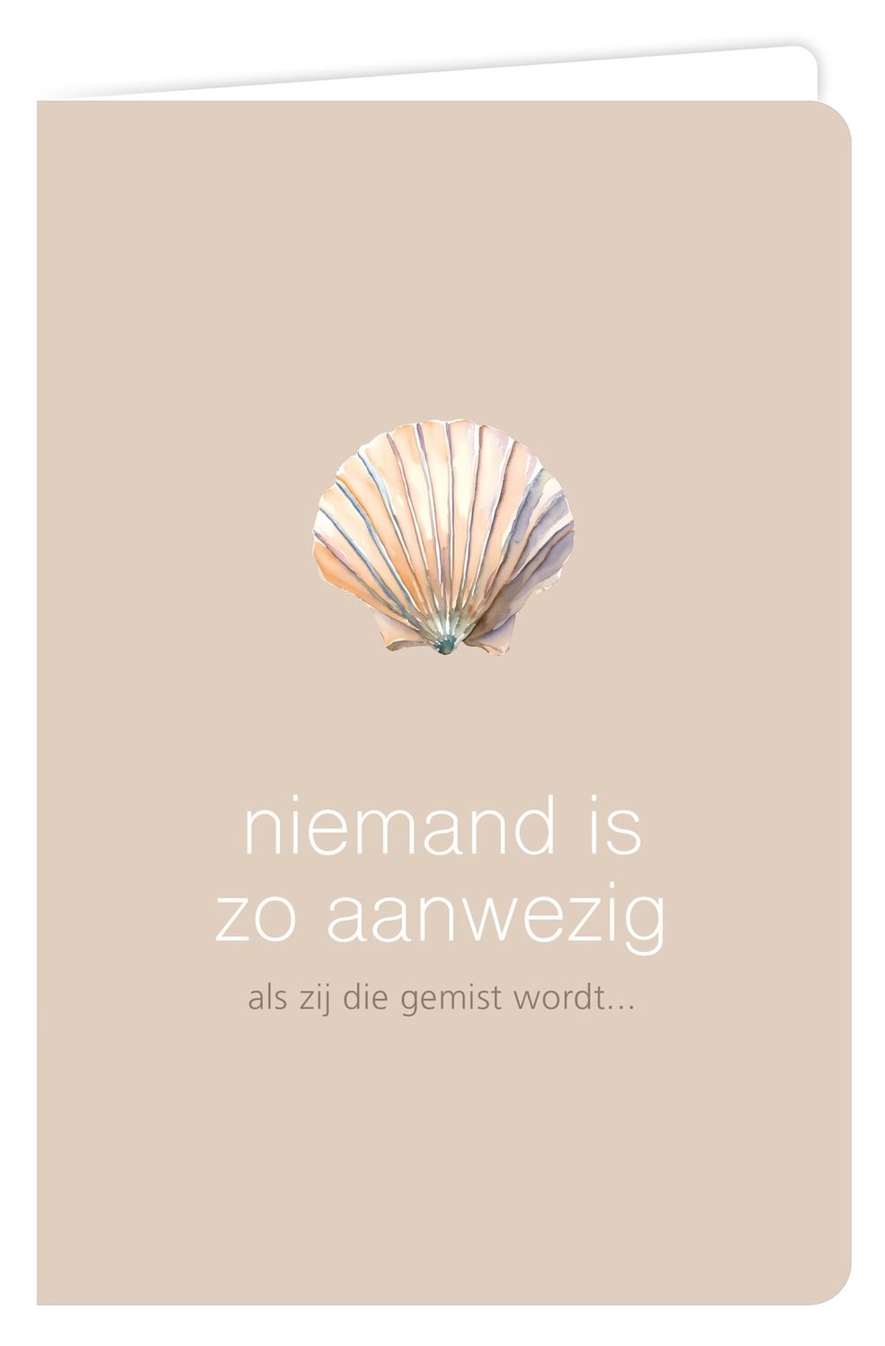 Wenskaart - Water - Niemand Is Zo Aanwezig - Zij