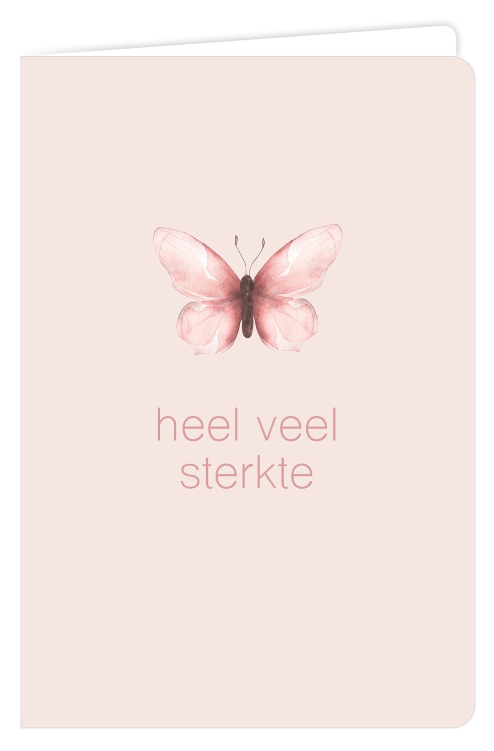 Wenskaart - Water - Heel Veel Sterkte - Vlinder