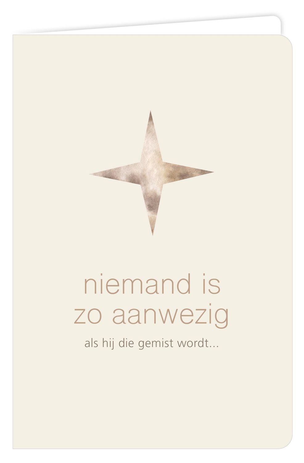 Wenskaart - Water - Niemand Is Zo Aanwezig - Hij