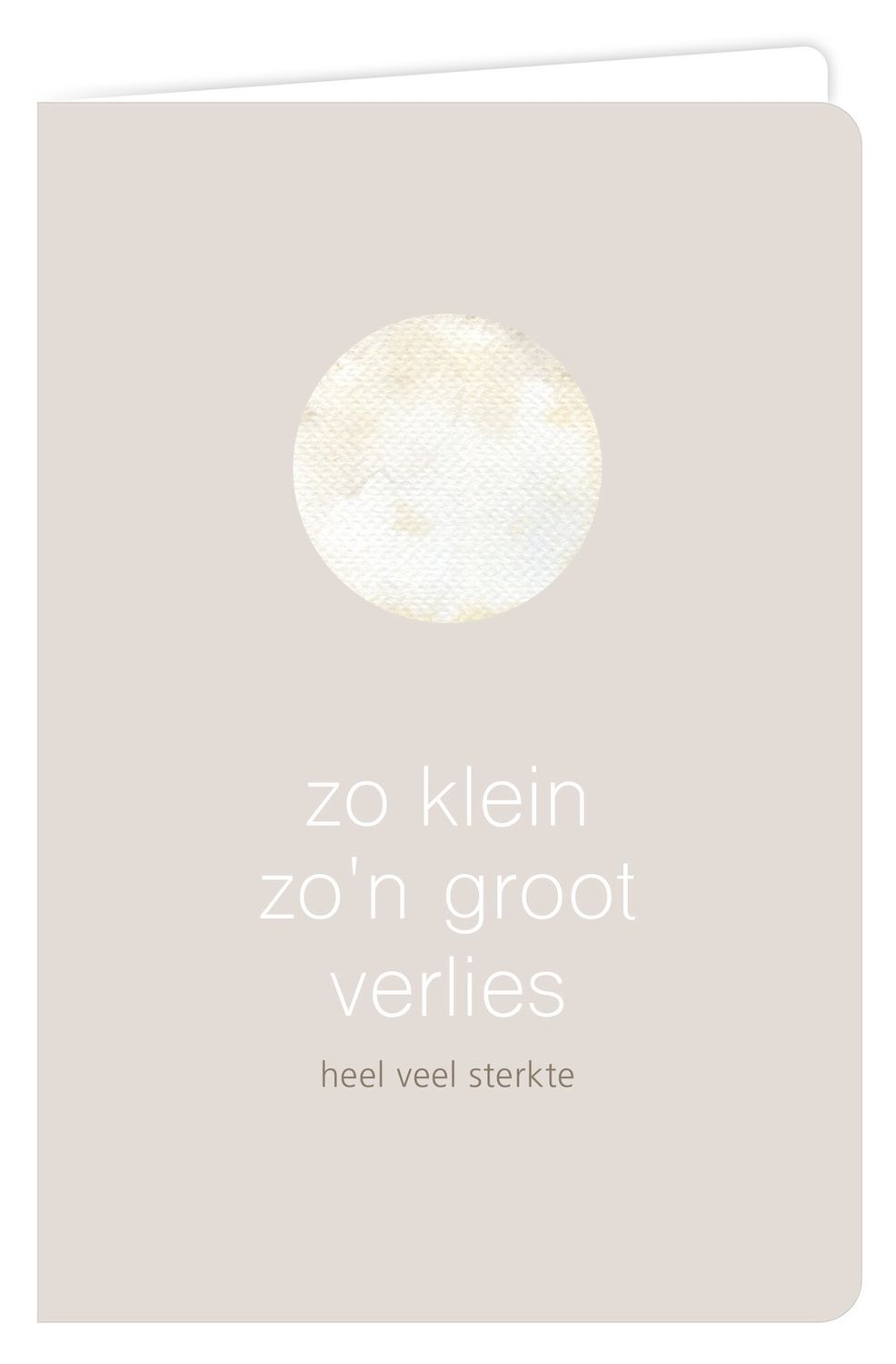 Wenskaart - Water - Zo klein Zo'n Groot Verlies