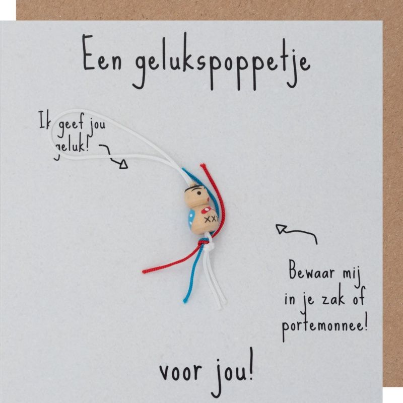 Wenskaart - Gelukspoppetje