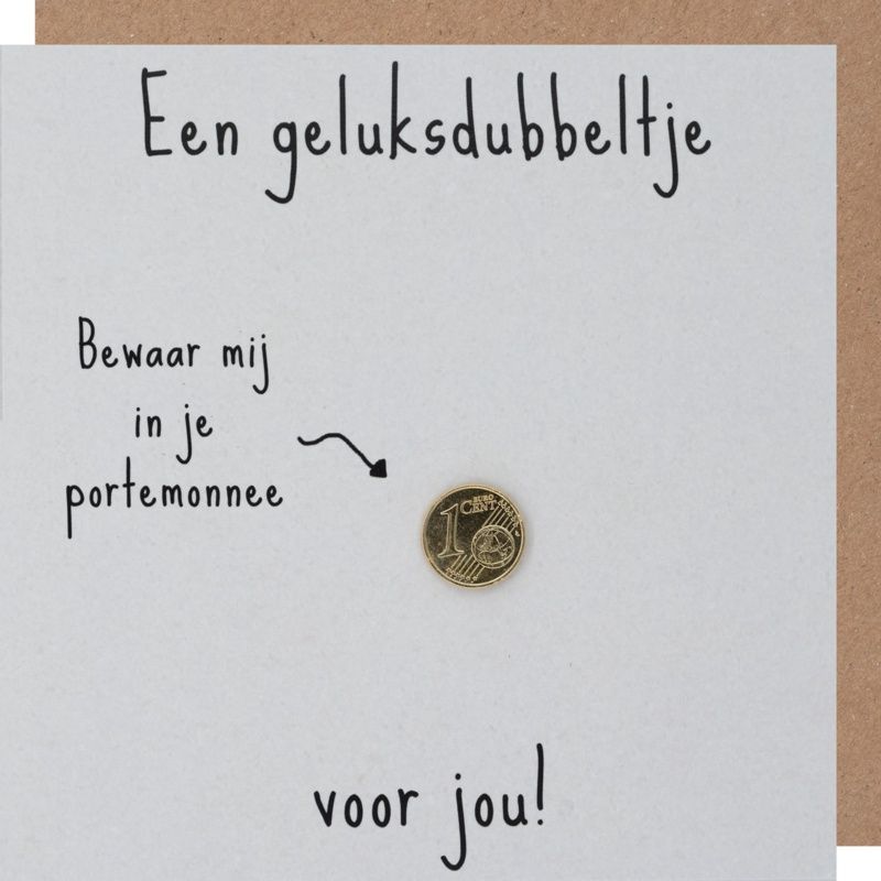 Wenskaart - Geluksdubbeltje