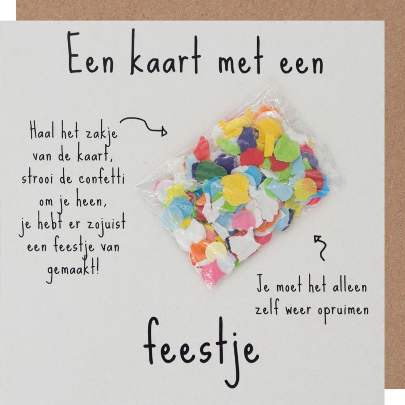 Wenskaart - Kaart Met Een Feestje