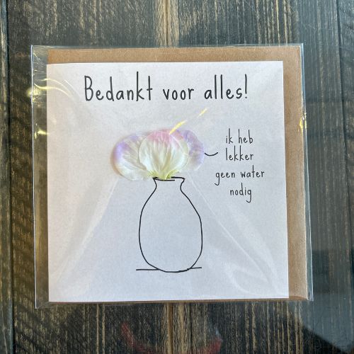 Wenskaart - Bedankt!
