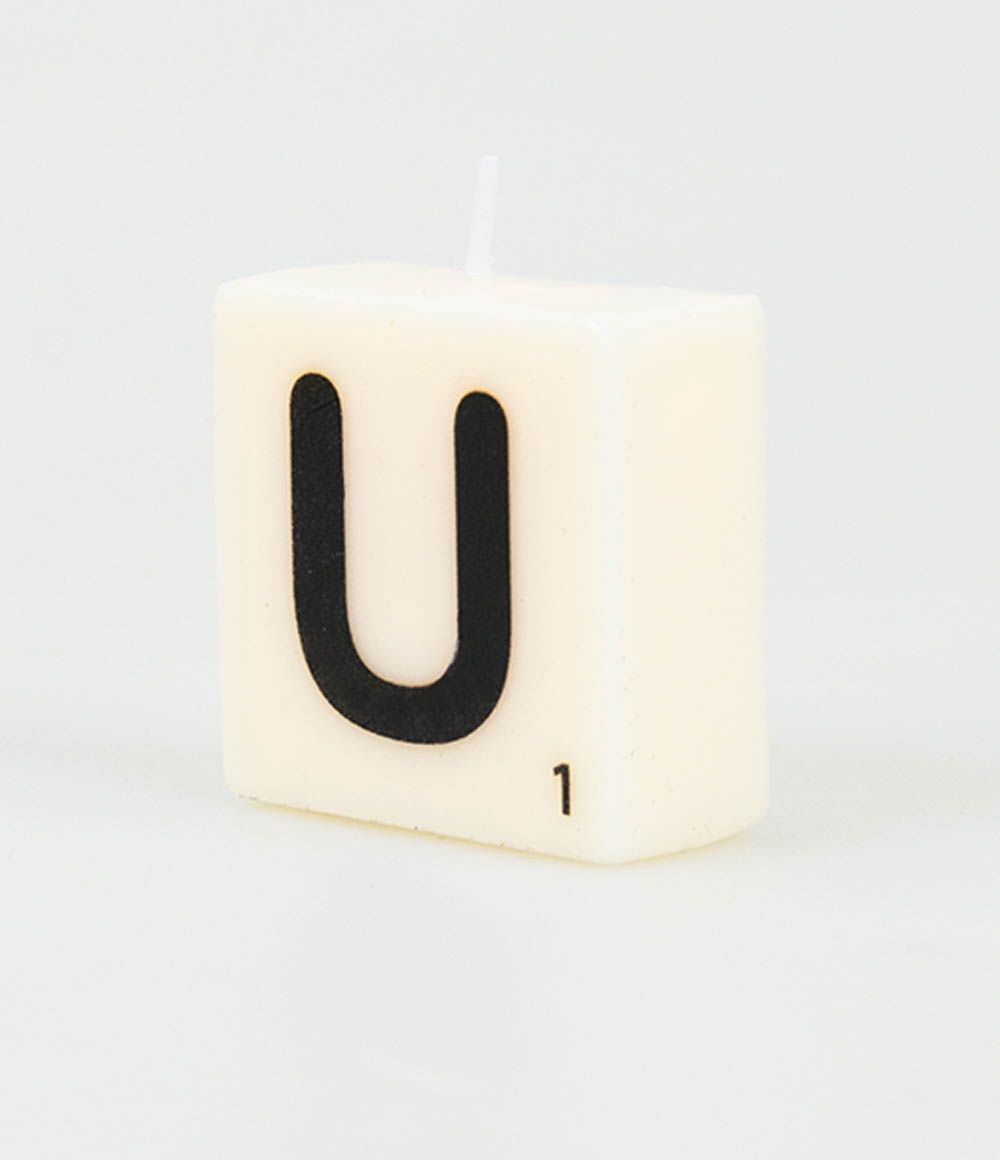 Letter kaarsje – U