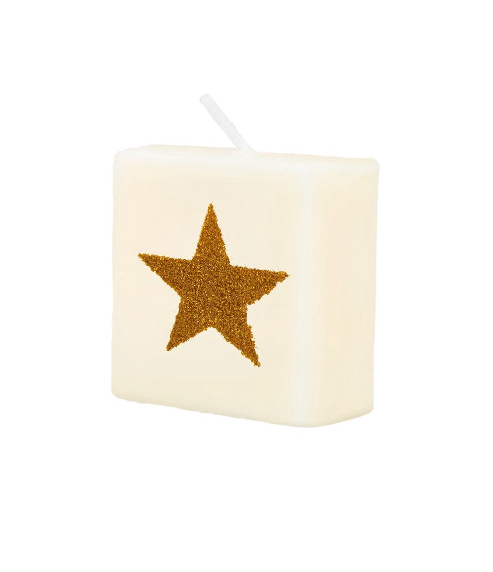 Letter kaarsje – Ster goud