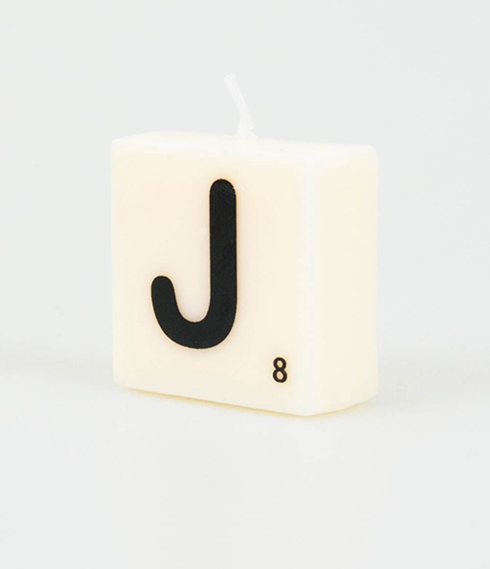 Letter kaarsje – J