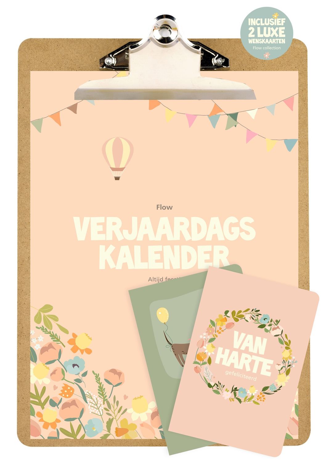 Verjaardags kalender A4 klembord