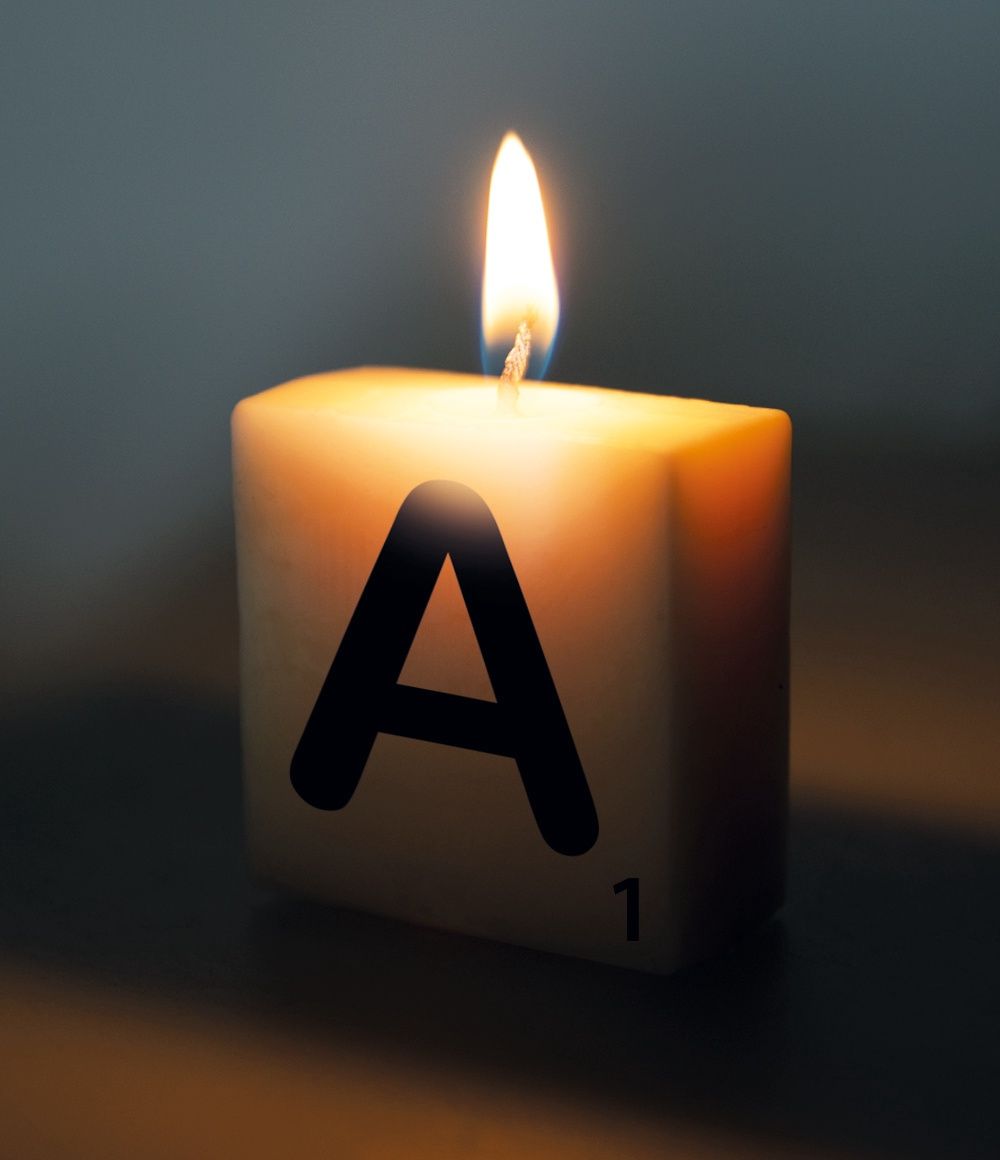 Letter kaarsje – A