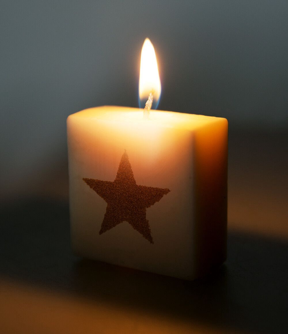 Letter kaarsje – Hart - Goud