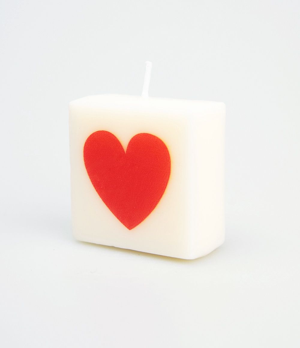 Letter kaarsje – Hartje rood