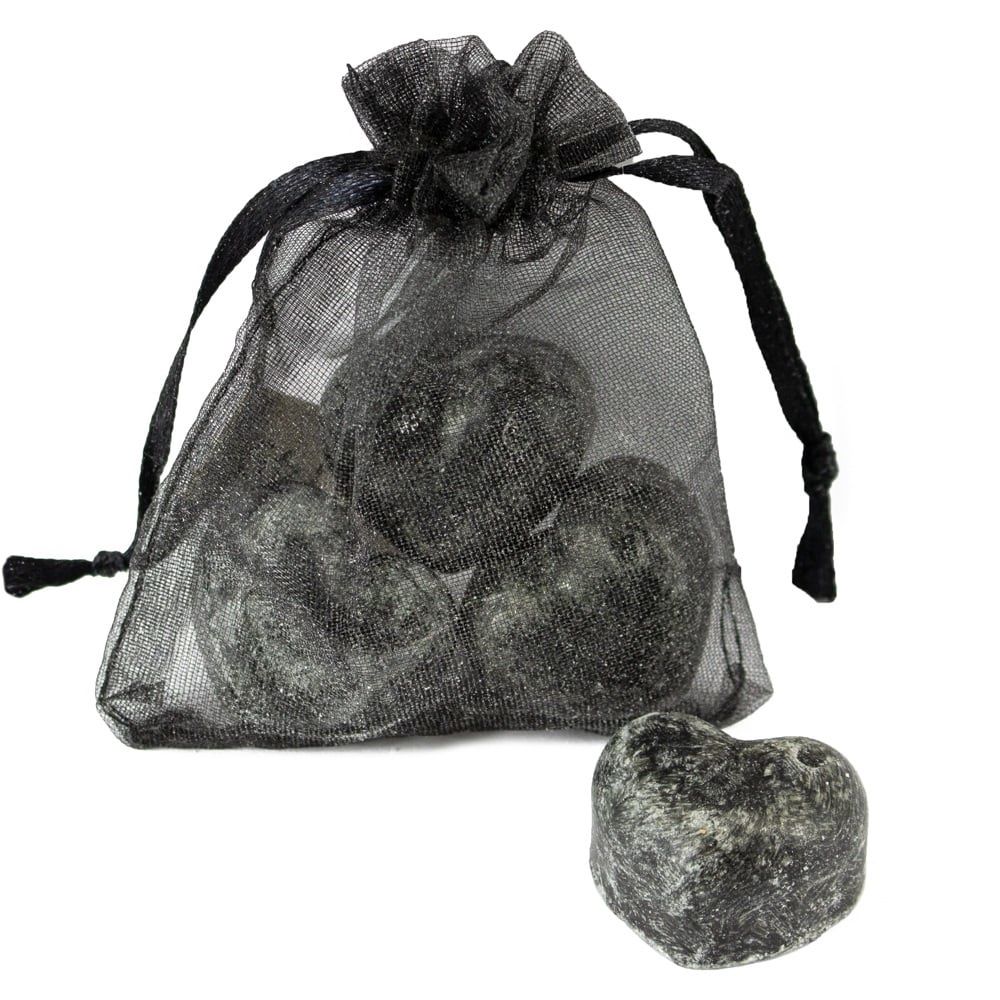 Organza Zakje - Hart - Black Amber