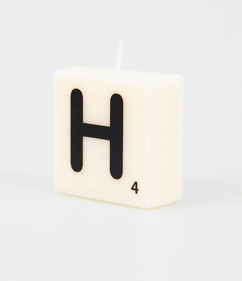 Letter kaarsje – H