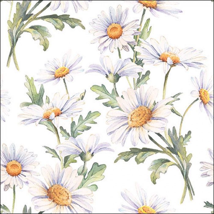 Ambiante - Servetten - Beautiful daisies white