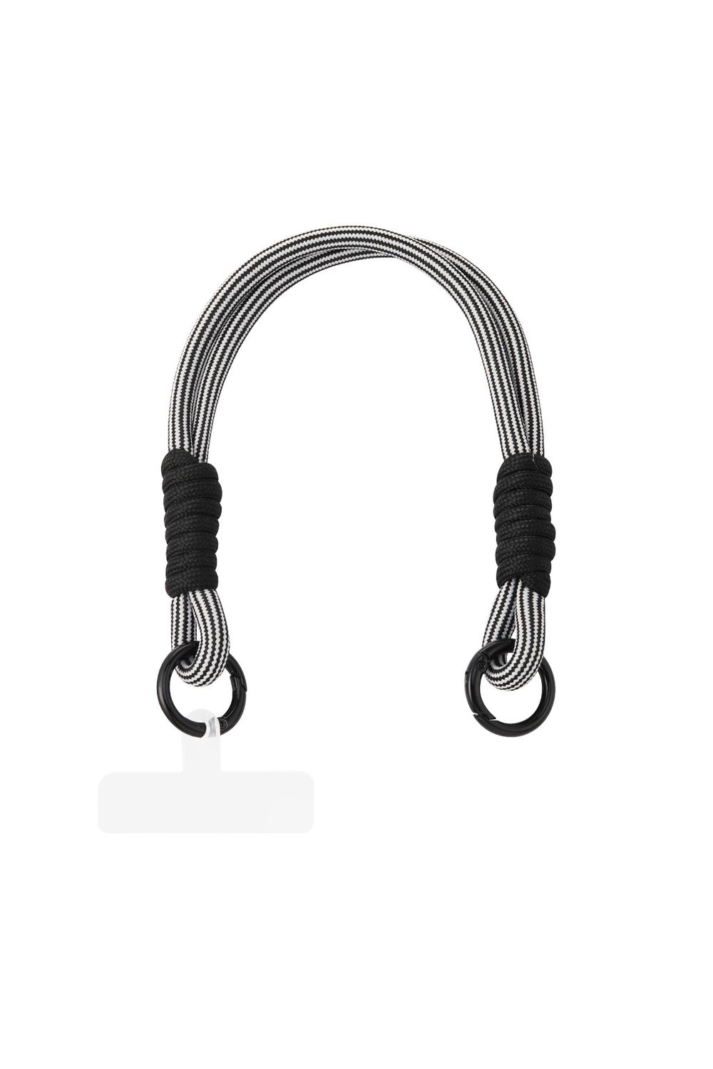 Phone cord with print - black &amp; white