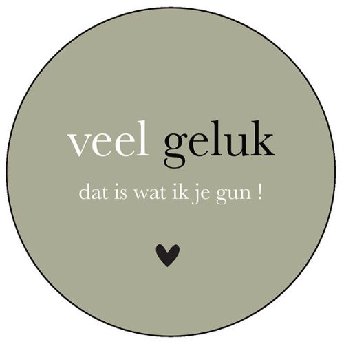 Onderzetter - Geluk - Mosgroen