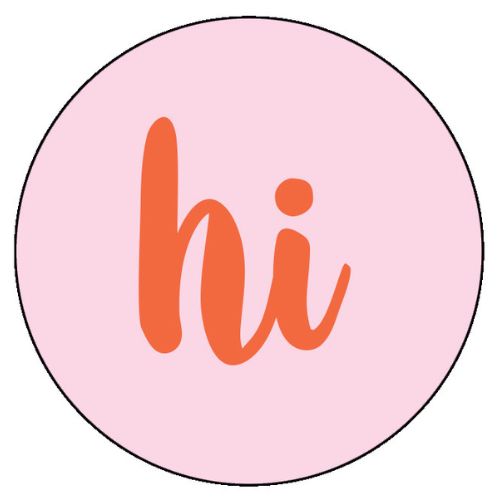 Onderzetter - Hi - Roze/Oranje”