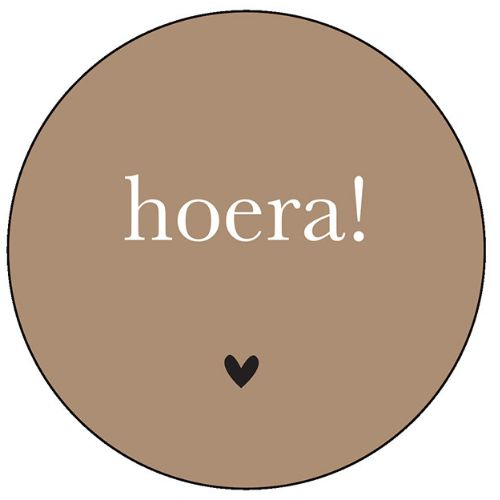 Onderzetter - Hoera - Kaki