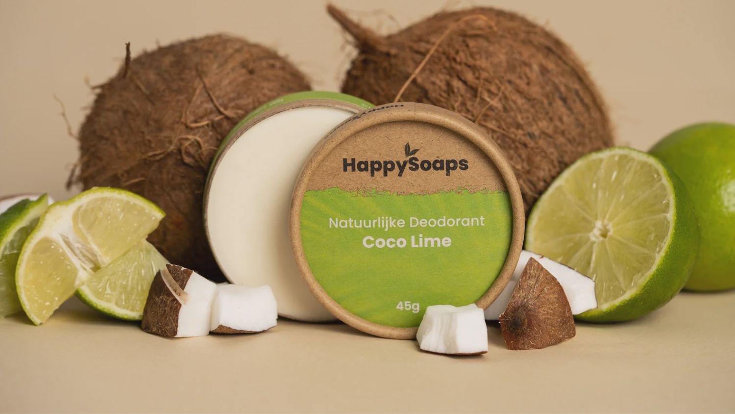 Happy Soaps - Natuurlijke Deodorant - Coco Lime