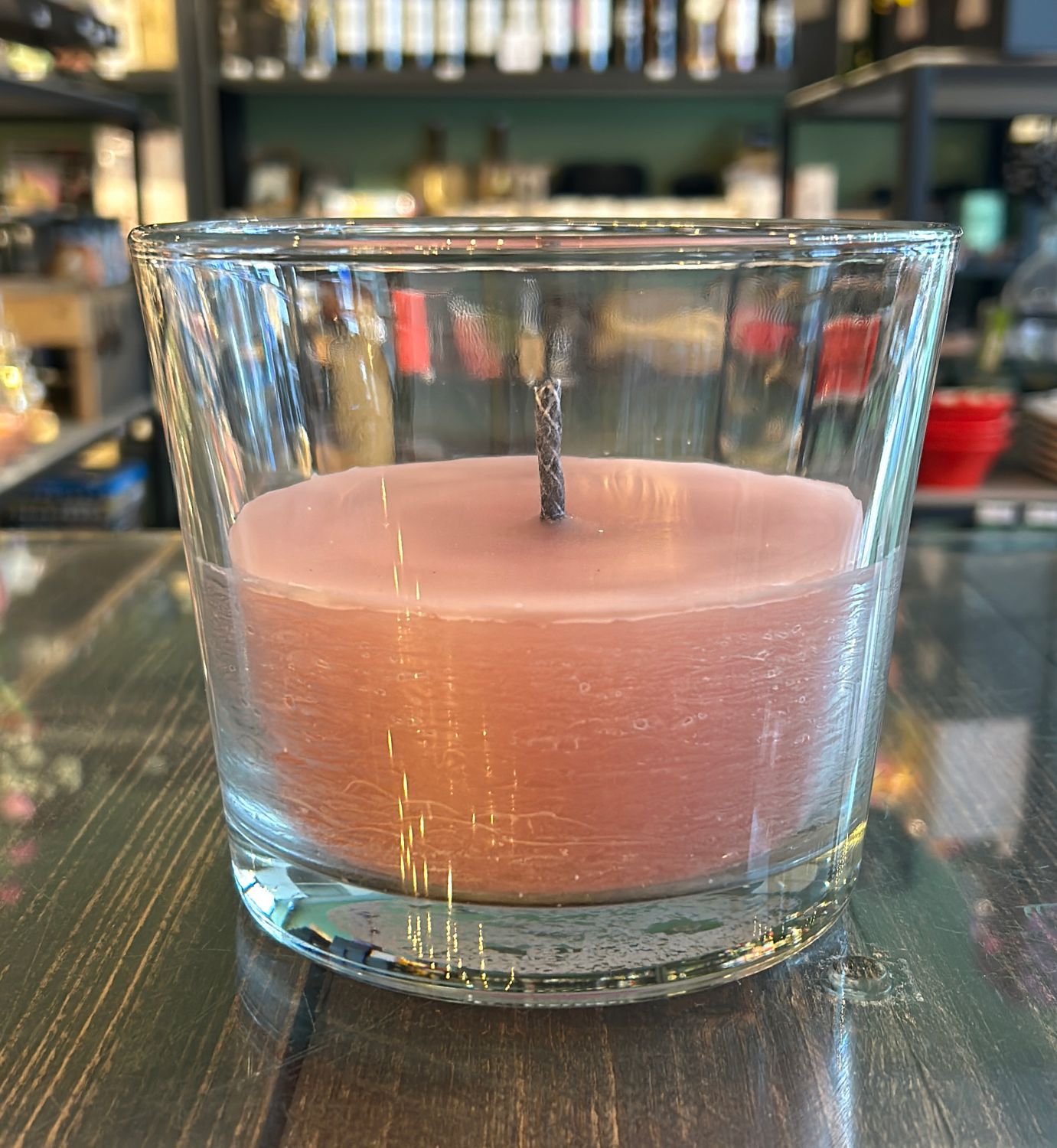Buitenkaars in glas - Antique pink