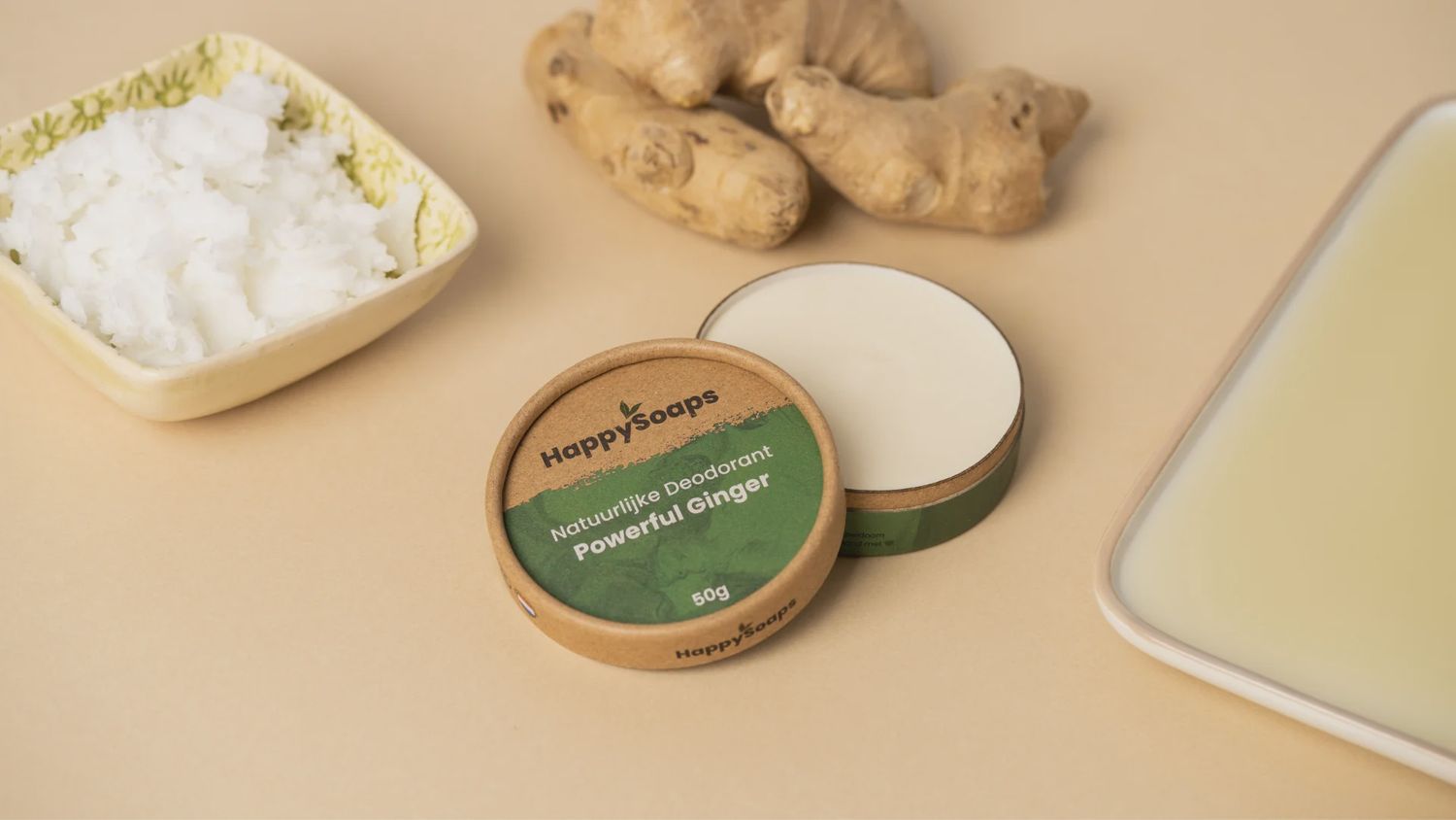 Happy Soaps - Natuurlijke Deodorant – Powerful Ginger
