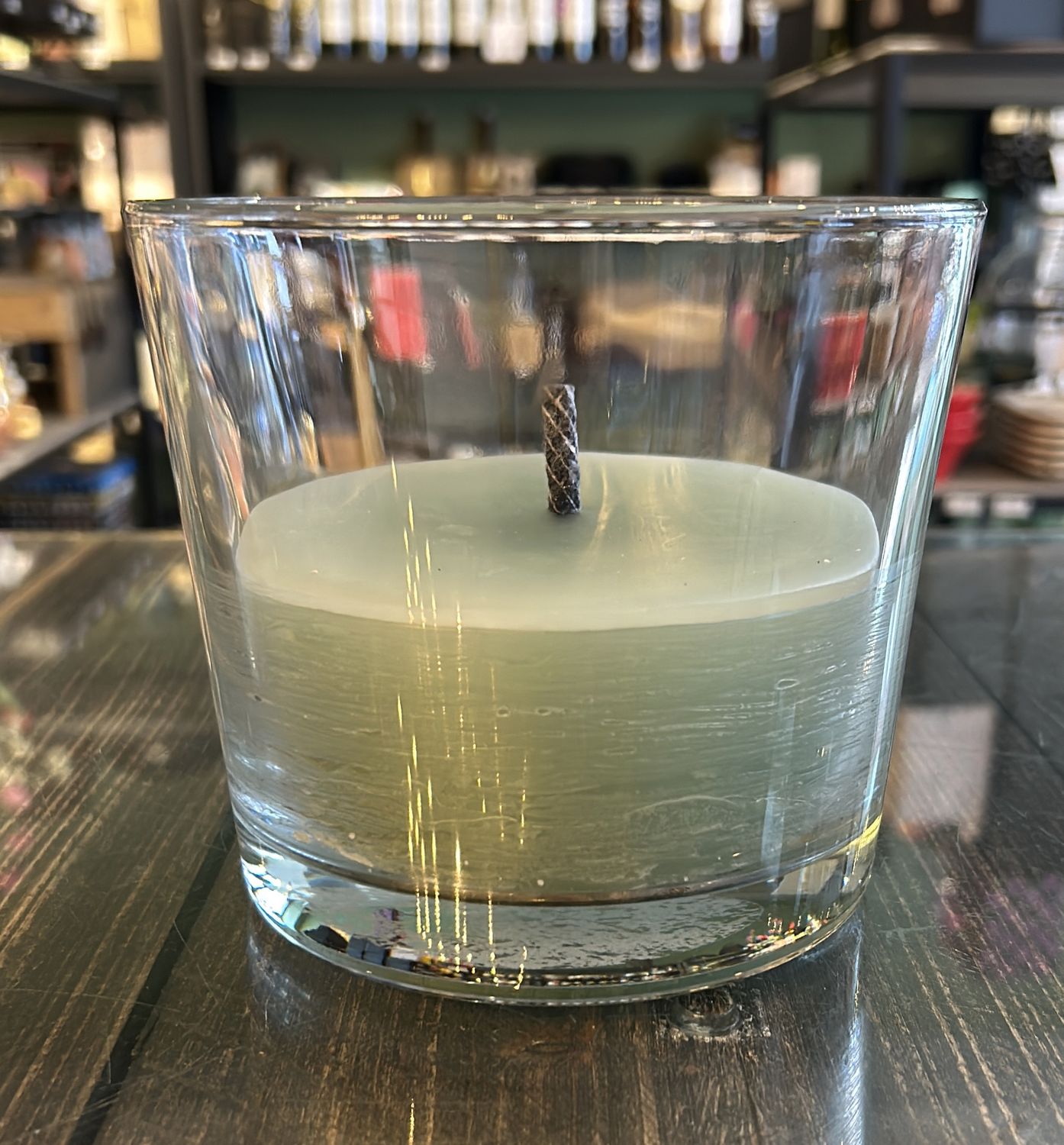 Buitenkaars in glas - Jade green