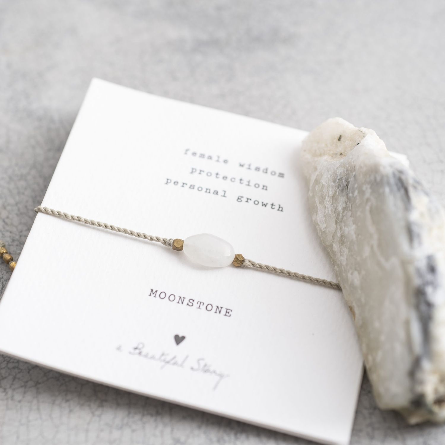 Gemstone Card - Moonstone