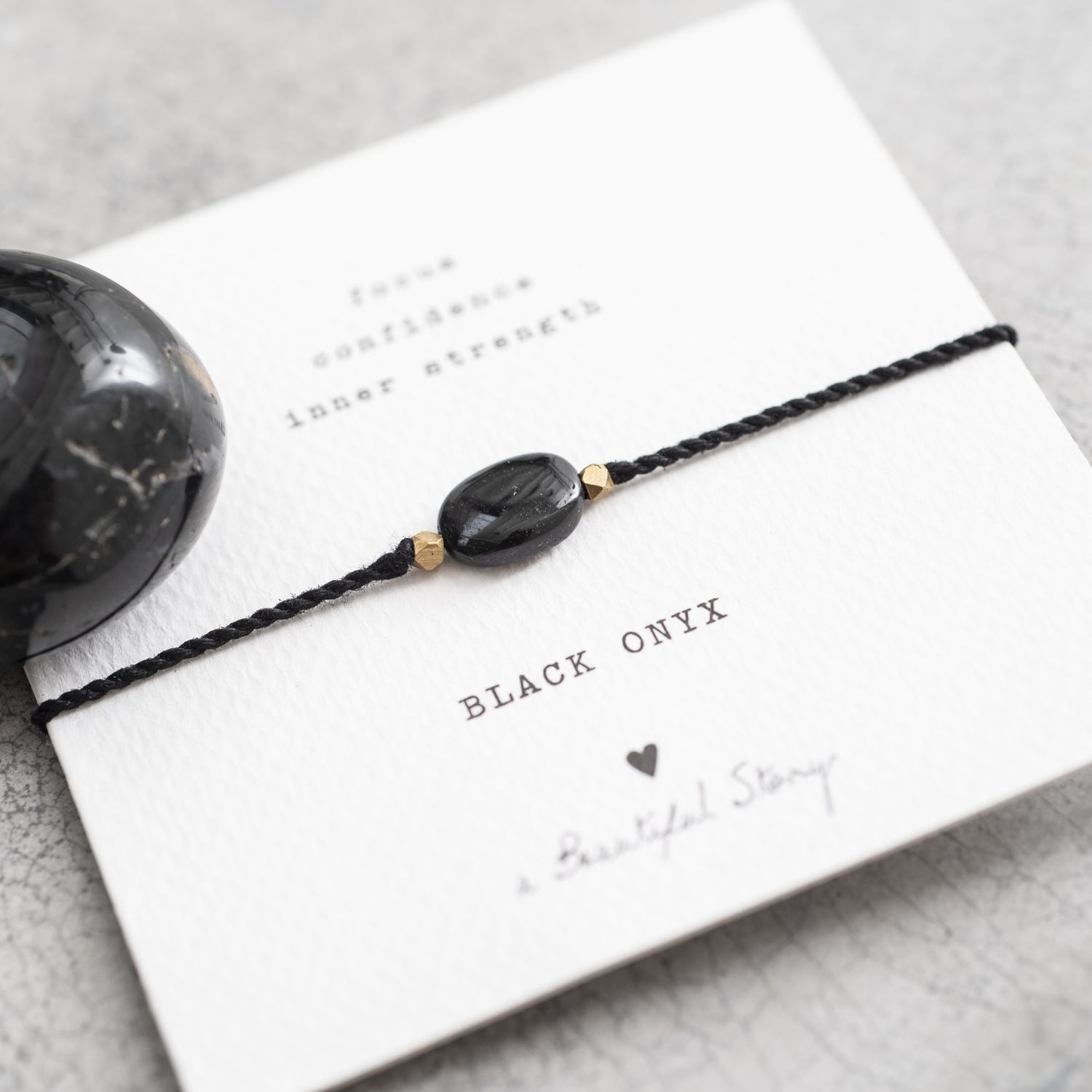 Gemstone Card - Black Onyx