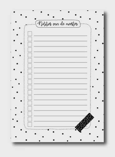 Notities van de meester