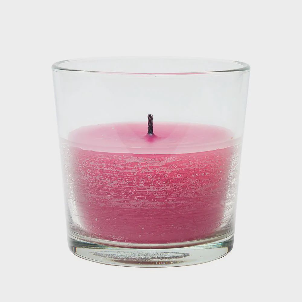 Buitenkaars in glas - Groot - Fuchsia