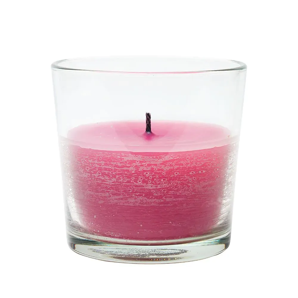 Buitenkaars in glas - Groot - Fuchsia