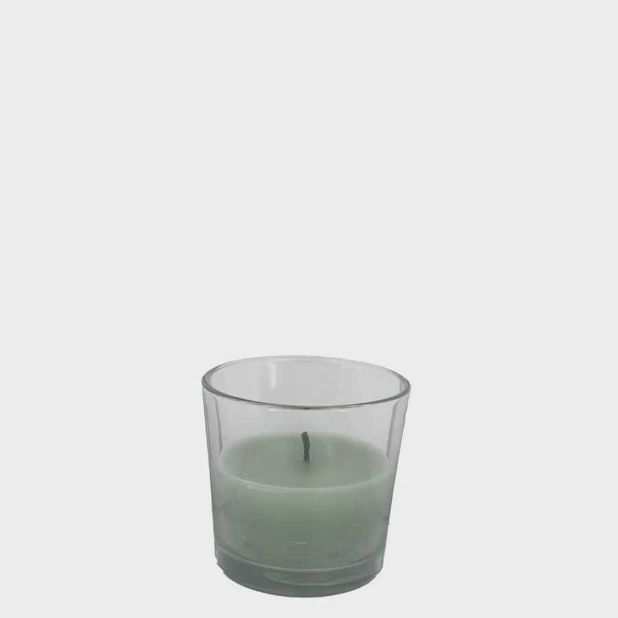 Buitenkaars in glas - Groot - Jade groen