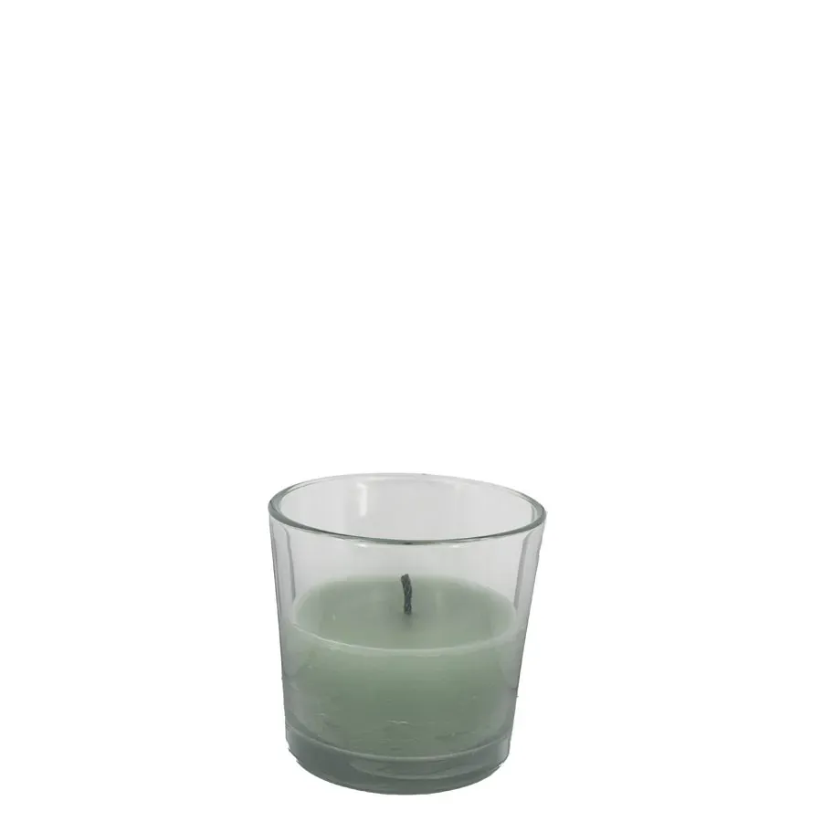 Buitenkaars in glas - Groot - Jade groen