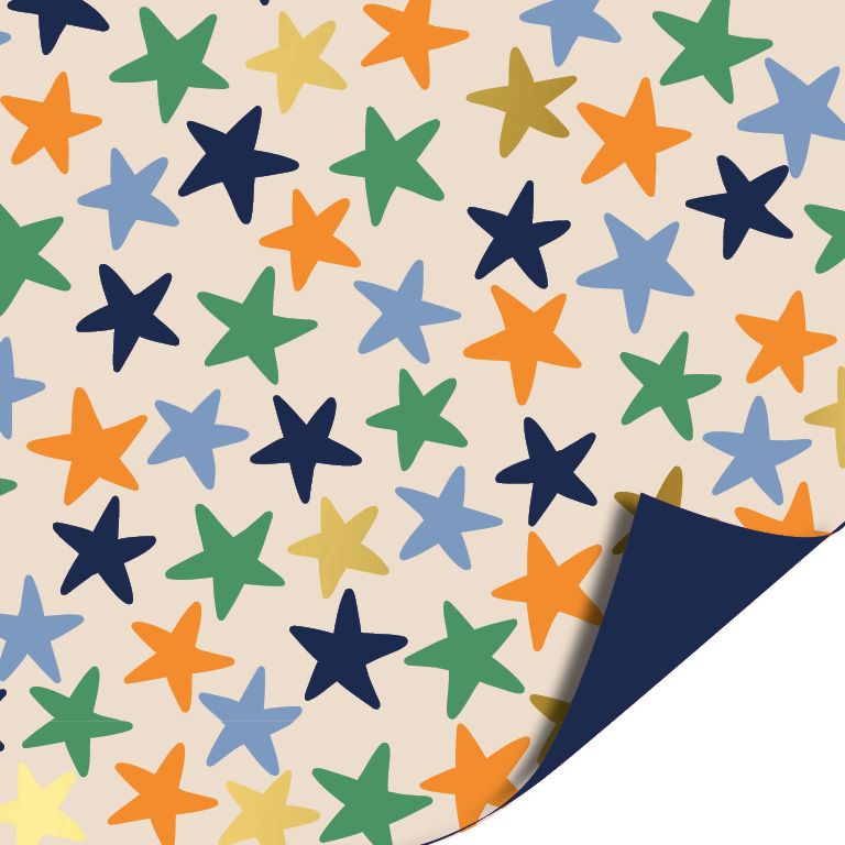 Inpakpapier - Stars - Blue