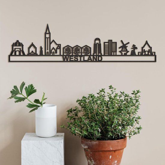 City Shapes - Skyline - Westland - Zwart - 90cm