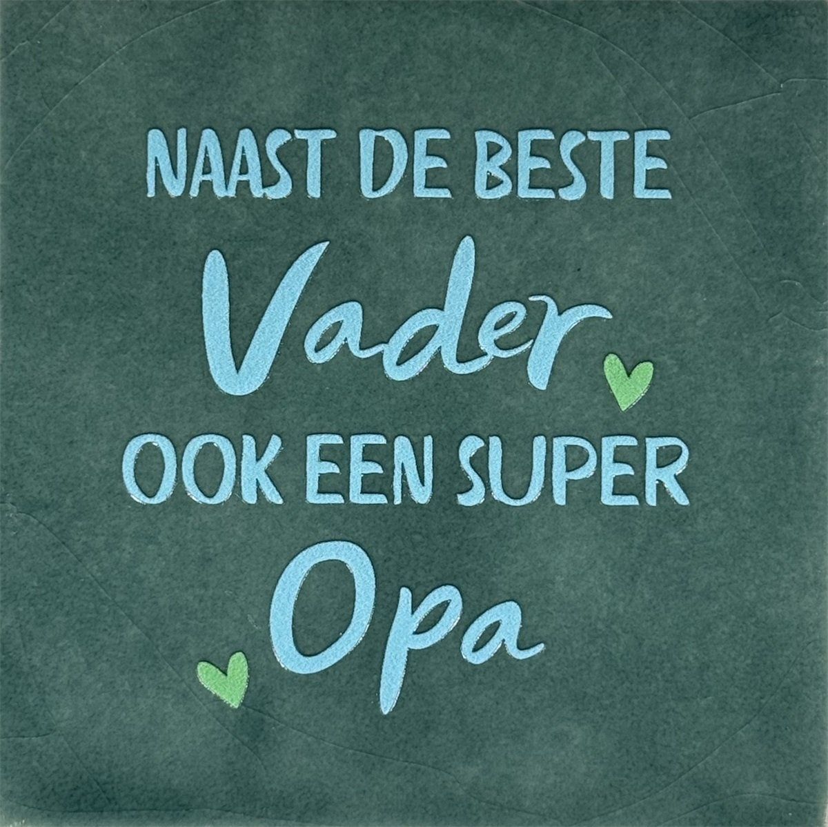 Tegeltje - Vader/Opa - Zeegroen/Blauw