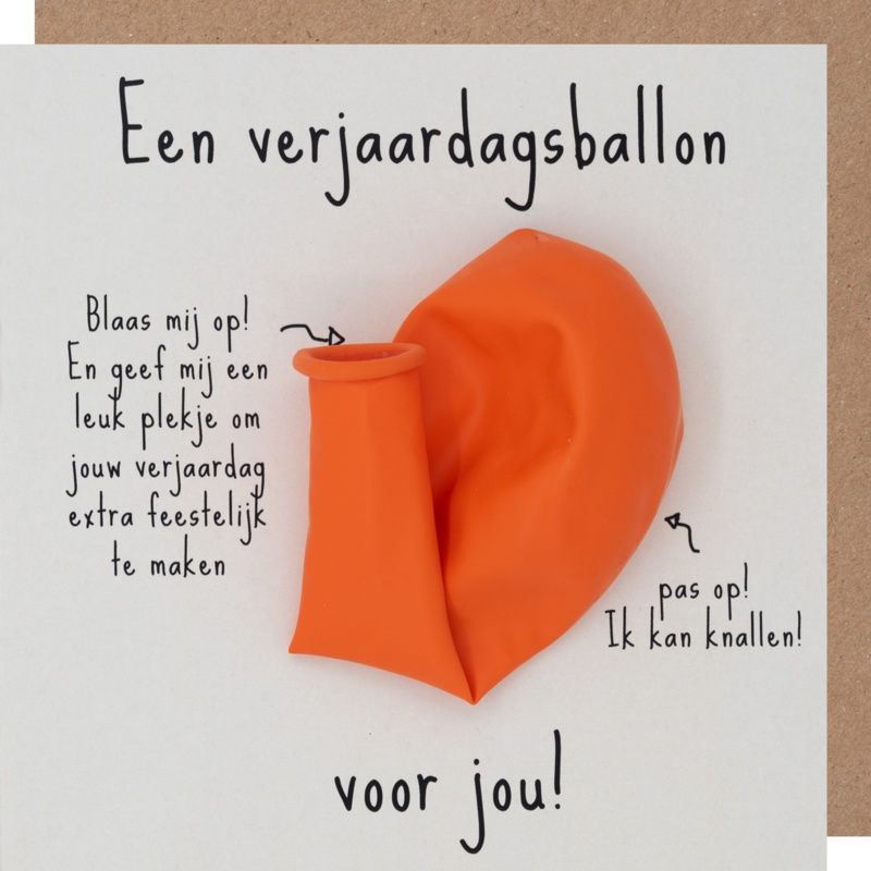 Wenskaart - Verjaardagsballon