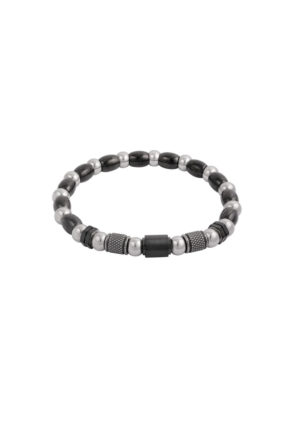 Heren Armband - Zenith - Zwart/Zilver