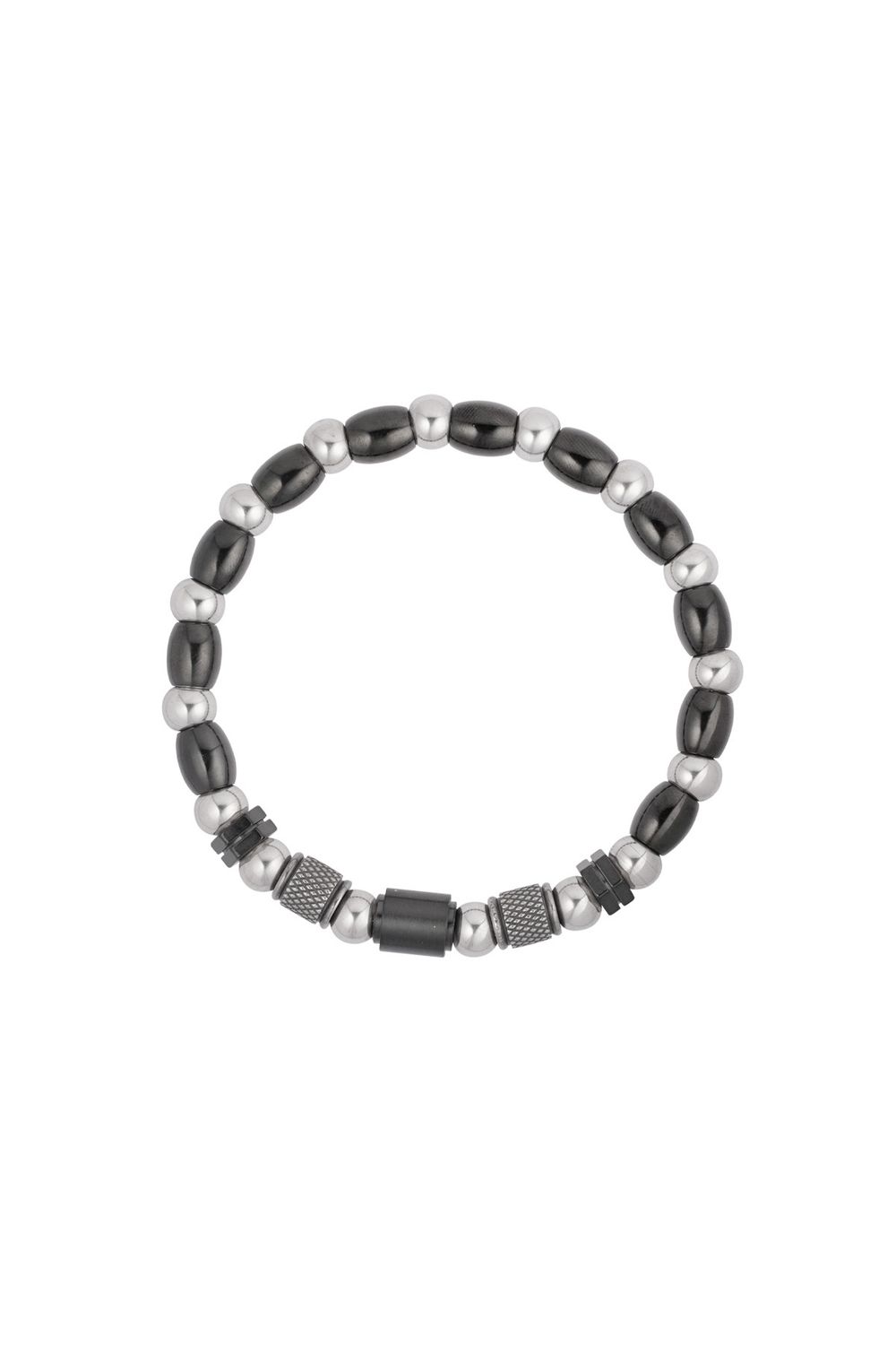 Heren Armband - Zenith - Zwart/Zilver
